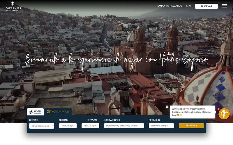 Sitio web de Hoteles Emporio